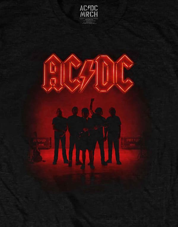 AC/DC T Shirt PWR UP Power Up Band Logo Back Print Official Unisex Black