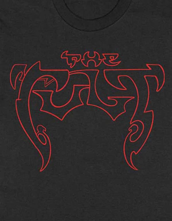 The Cult T Shirt Outline Band Logo Official Mens Black