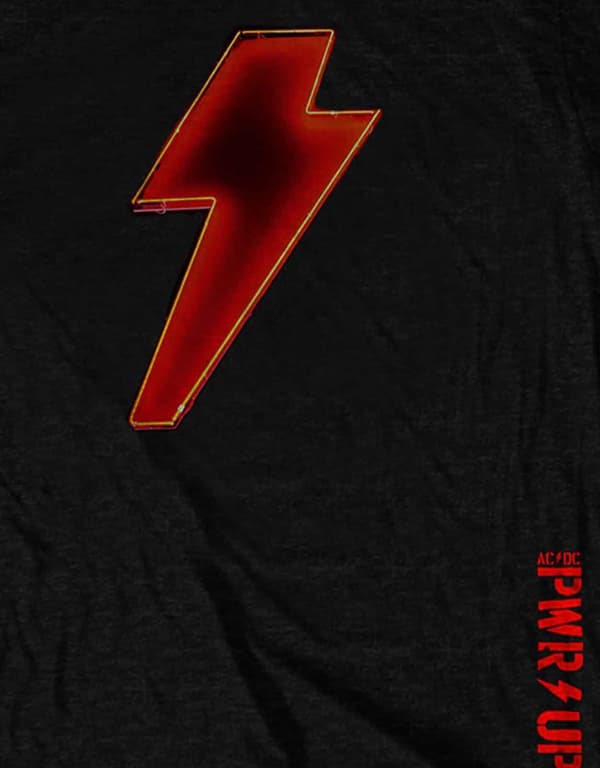 AC/DC T Shirt PWR UP Power up Bolt Band Logo Official Unisex Black