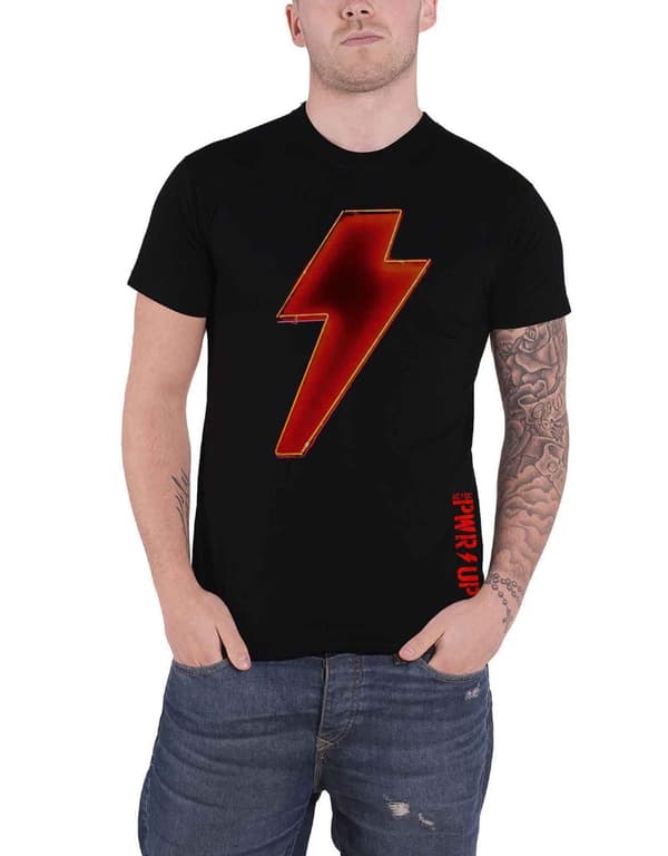 AC/DC T Shirt PWR UP Power up Bolt Band Logo Official Unisex Black
