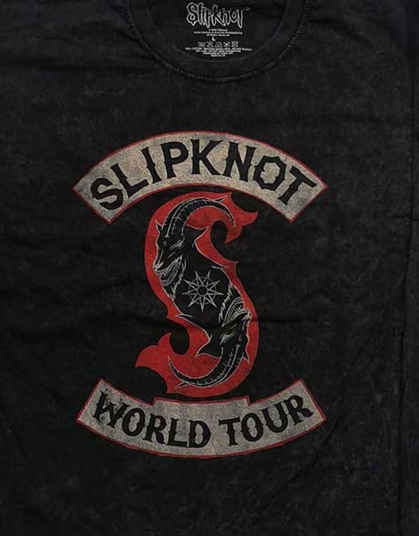 Slipknot T Shirt Patched Up Band Logo Official Dip Dye Black Long Sleeve