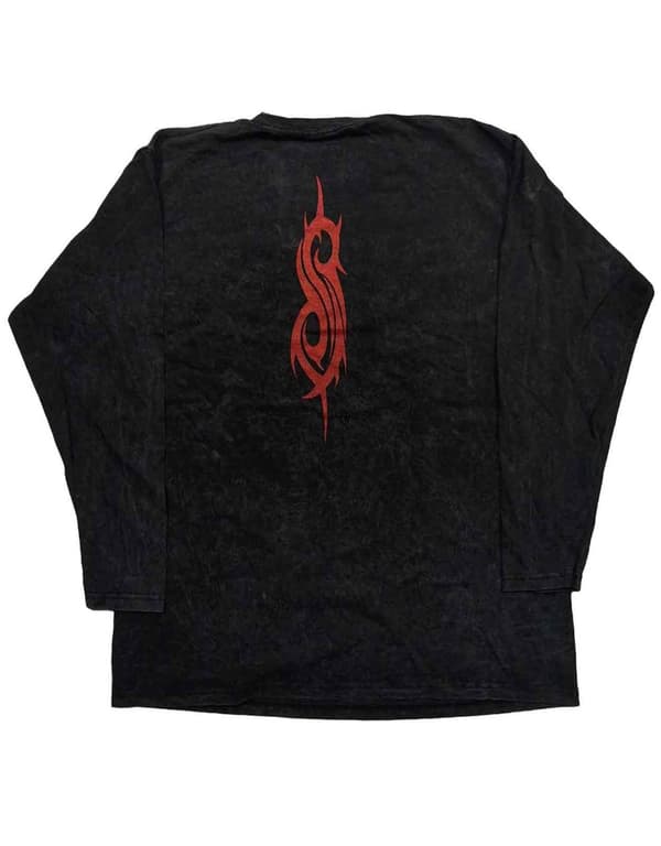 Slipknot T Shirt Patched Up Band Logo Official Dip Dye Black Long Sleeve