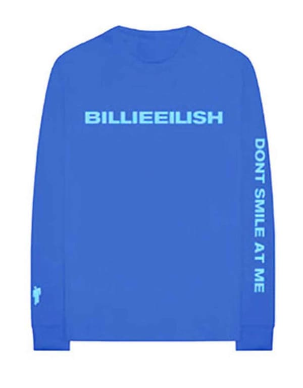 Billie Eilish T Shirt Dont Smile at Me Logo Official Long Sleeve Unisex