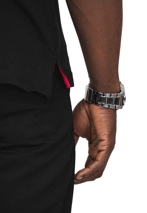 AC/DC Polo Shirt Classic Band Logo Official Mens Black
