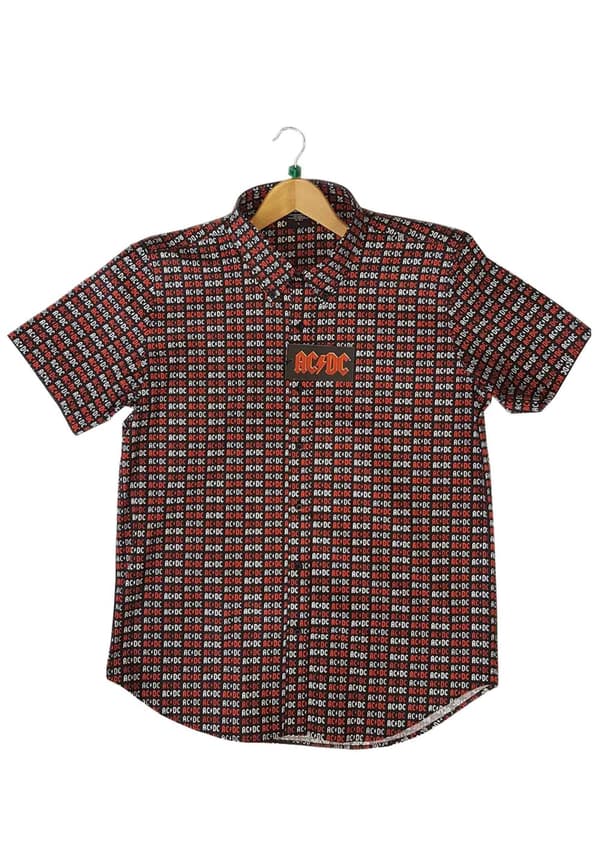 AC/DC Casual Shirt Classic Band Logo All over Print Official Mens