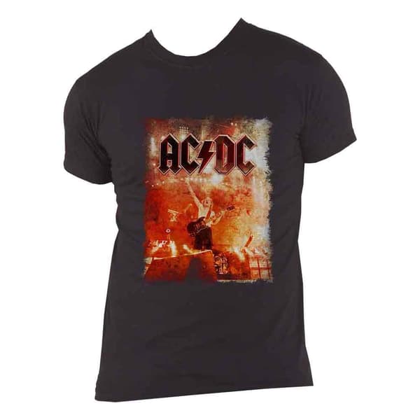AC/DC T Shirt Live Canons Band Logo Official Unisex Black