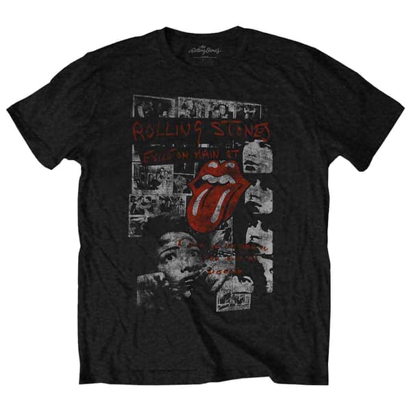The Rolling Stones T Shirt Elite Faded Band Logo Official Mens Black