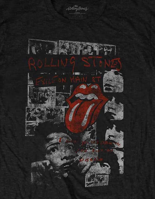 The Rolling Stones T Shirt Elite Faded Band Logo Official Mens Black