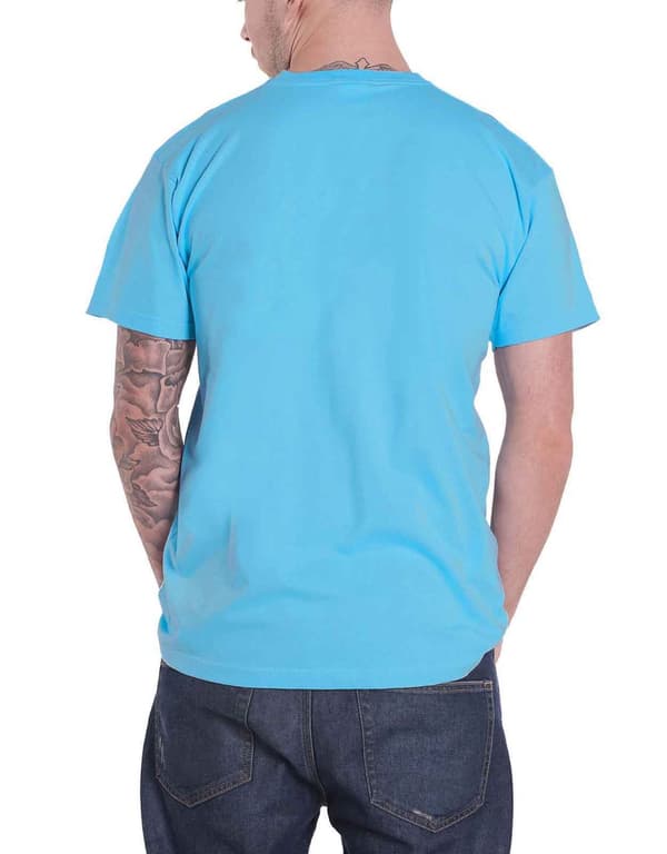 Gorillaz T Shirt Group Circle Rise Band Logo Official Mens Sapphire Blue