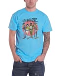 Miniatyrbild 1 av 3: Gorillaz T Shirt Group Circle Rise Band Logo Official Mens Sapphire Blue