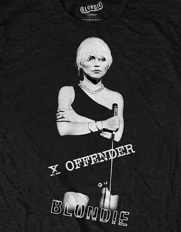 Blondie T Shirt X Offender Band Logo Official Mens Black