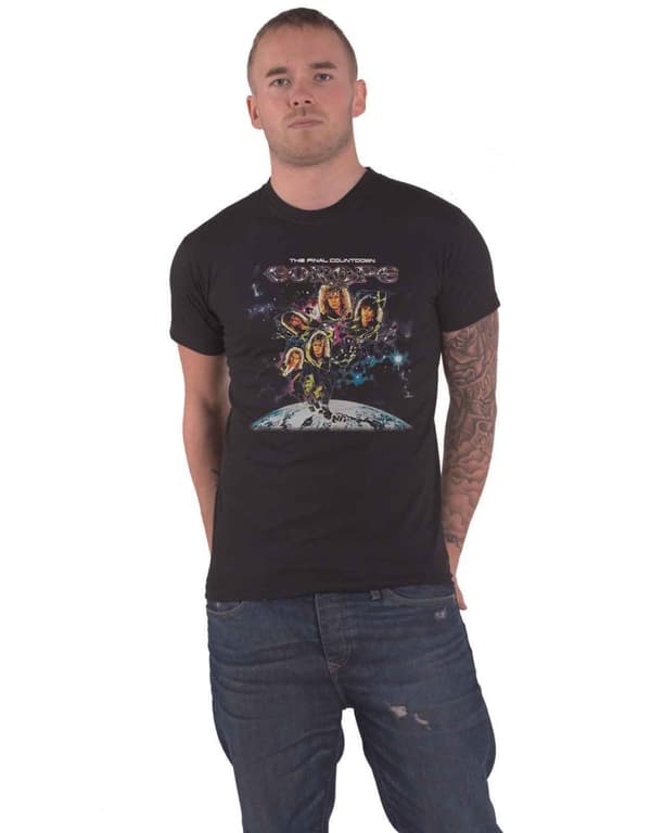 Europe T Shirt Final Countdown Band Logo Official Mens Black Black XXL