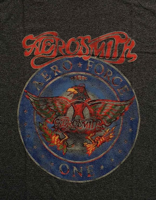 Aerosmith T Shirt Aero Force Band Logo Official Mens Black