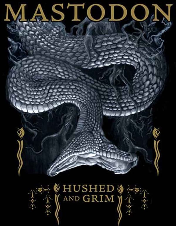 Mastodon T Shirt Hushed Snake Band Logo Official Mens Black
