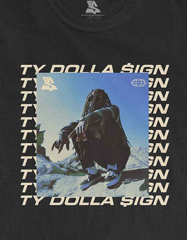 Ty Dolla Sign T Shirt Global Square Logo Official Mens Black