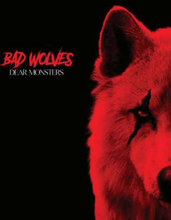 Bad Wolves T Shirt Dear Monsters Band Logo Official Mens Black