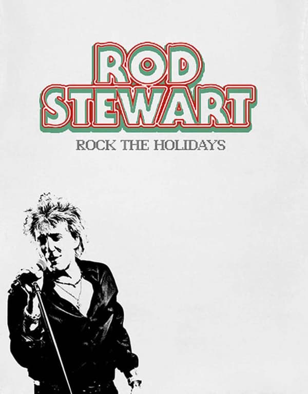 Rod Stewart T Shirt Rock The Holidays Logo Official White