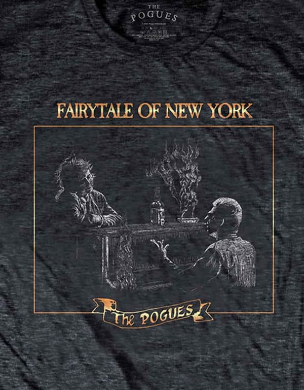 The Pogues T Shirt Fairytale in York Piano Logo Official Heather