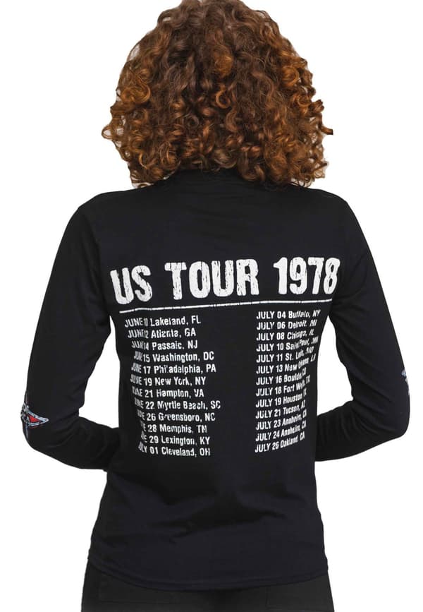 The Rolling Stones T Shirt US Tour 78 Band Logo Official Long Sleeve Black