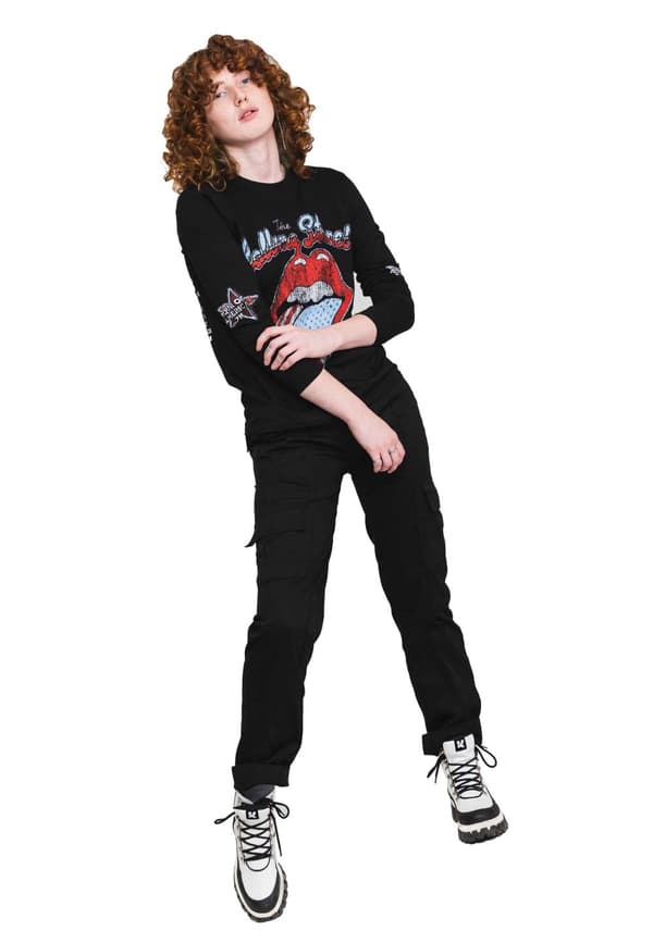 The Rolling Stones T Shirt US Tour 78 Band Logo Official Long Sleeve Black
