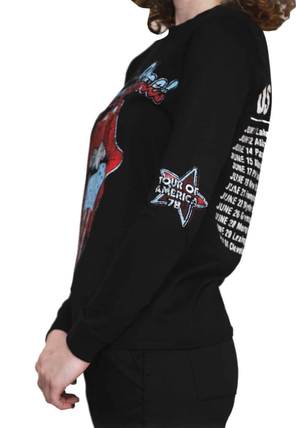 The Rolling Stones T Shirt US Tour 78 Band Logo Official Long Sleeve Black