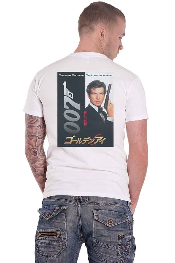 James Bond 007 T Shirt Goldeneye Japanese Poster Official Mens White