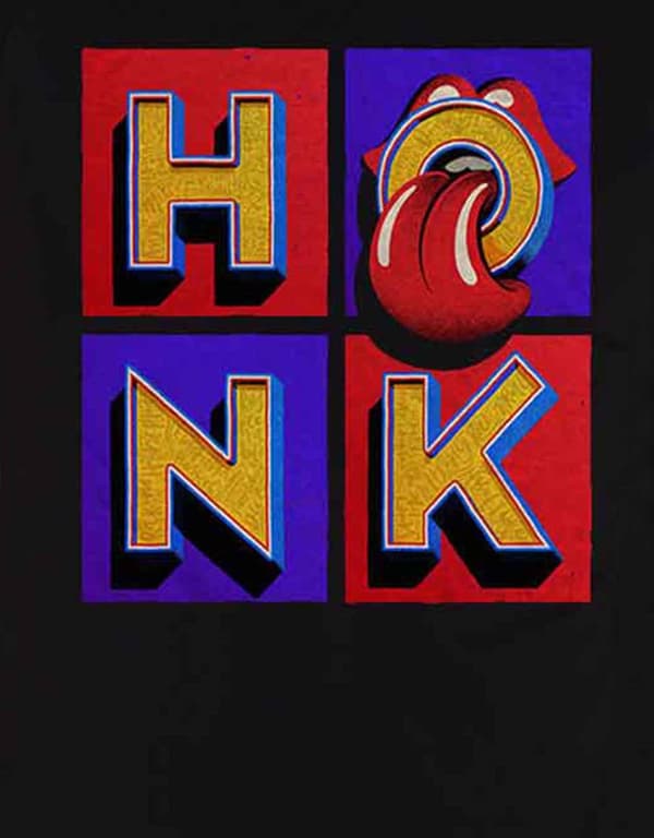 The Rolling Stones T Shirt Honk Album Tracklist Band Logo Official Mens Black
