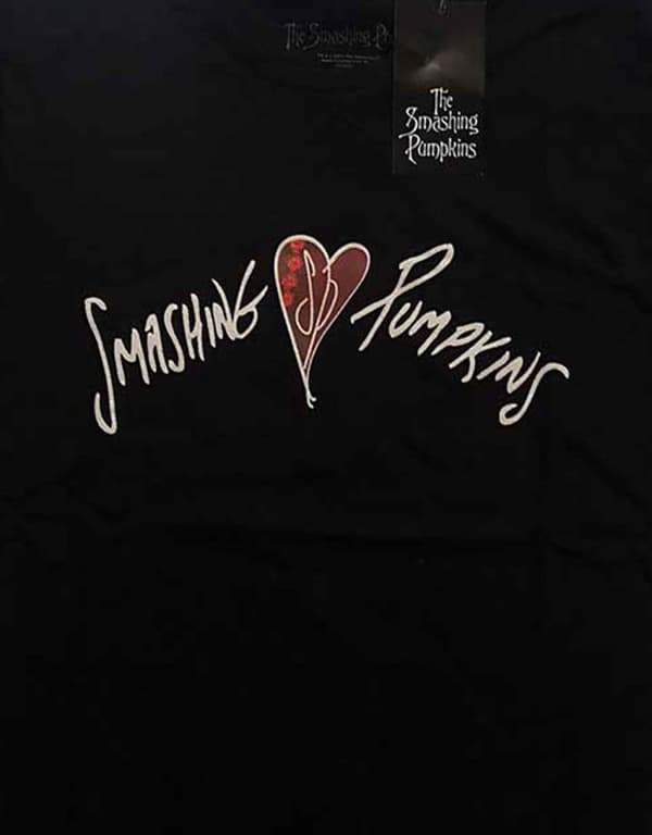 The Smashing Pumpkins T Shirt Gish Heart Band Logo Official Mens Black