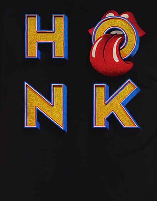 The Rolling Stones T Shirt Honk Letters Band Logo Official Mens Black
