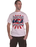 Miniatyrbild 1 av 3: Led Zeppelin T Shirt Japanese Burst Band Logo Official Mens White
