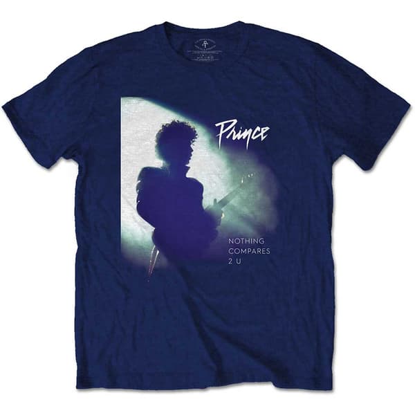 Prince T Shirt Nothing Compares 2 U Logo Official Navy Blue Navy M
