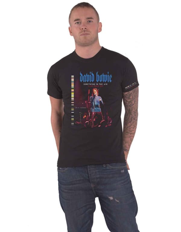 David Bowie T Shirt Something in the Air Live In Paris Official Mens Black