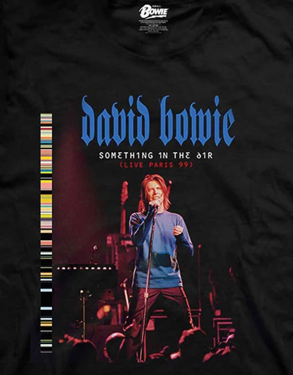 David Bowie T Shirt Something in the Air Live In Paris Official Mens Black