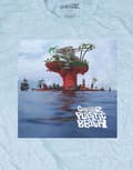 Miniatyrbild 3 av 4: Gorillaz T Shirt Plastic Beach Band Logo Official Mens Light Blue