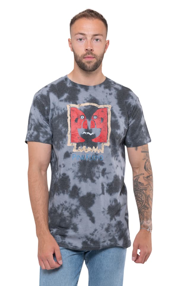 Pink Floyd T Shirt Division Bell Vintage Logo Official Dip Dye on Black Unisex