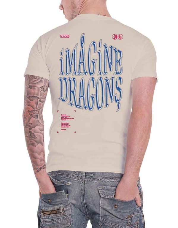 Imagine Dragons T Shirt Follow You Lyrics Band Logo Official Mens Natural