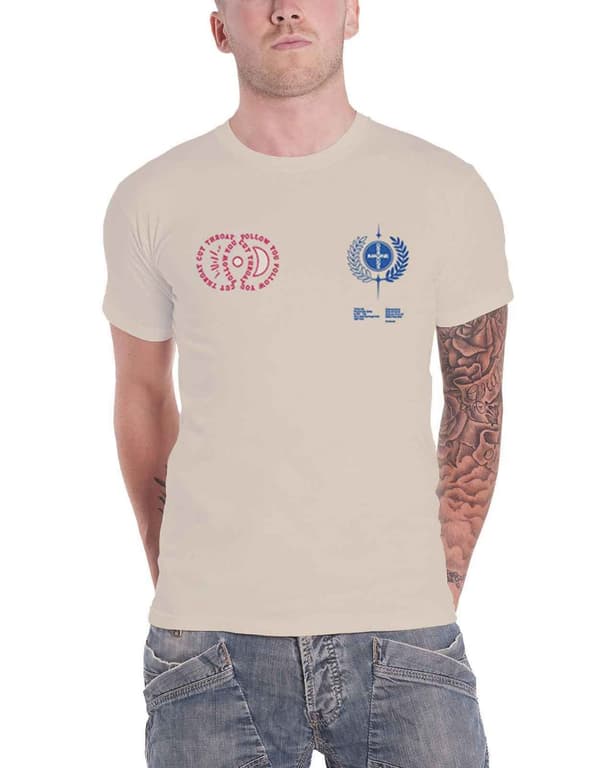 Imagine Dragons T Shirt Follow You Lyrics Band Logo Official Mens Natural White XL