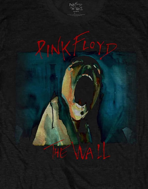 Pink Floyd T Shirt The Wall Scream Band Logo Official Mens Black