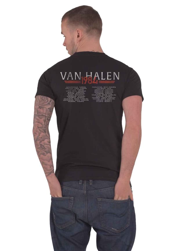 Van Halen T Shirt 84 Tour Band Logo Official Mens Black