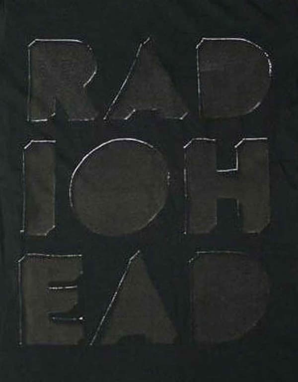 Radiohead T Shirt Debossed Note Pad Band Logo Official Mens Black