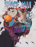 Miniatyrbild 2 av 4: Space Jam T Shirt Ready 2 Jam Logo Official Unisex Black & White Unisex Dip Dye