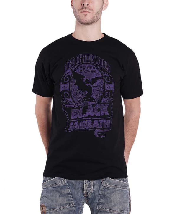Black Sabbath T Shirt Lord of This World Demon Band Logo Official Unisex Black Black L