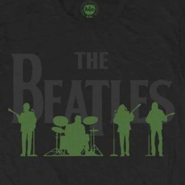 The Beatles T Shirt Saville Row Line Up band Logo Official Mens Black