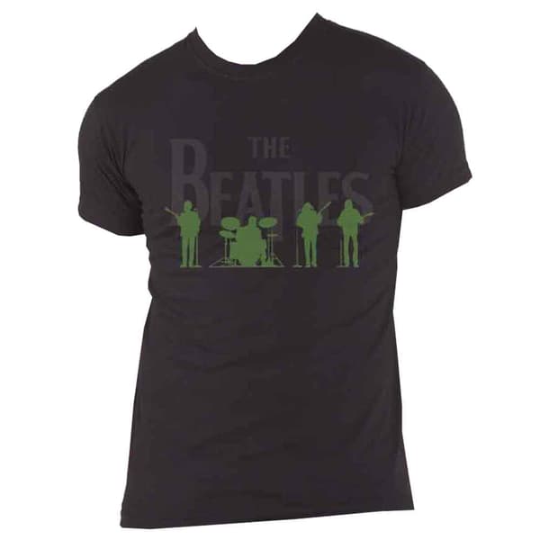 The Beatles T Shirt Saville Row Line Up band Logo Official Mens Black