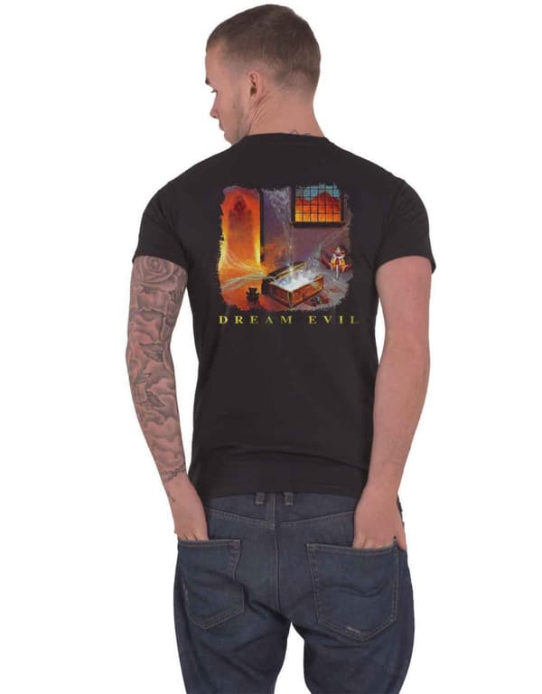 Dio T Shirt Dream Evil Band Logo Official Mens Black