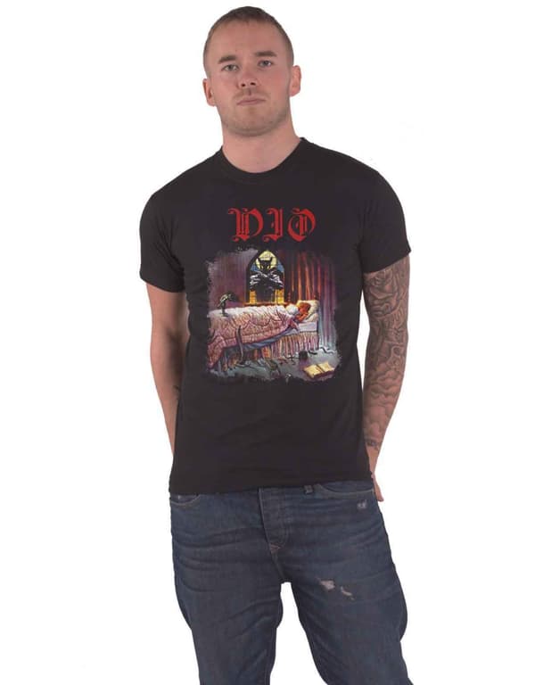 Dio T Shirt Dream Evil Band Logo Official Mens Black