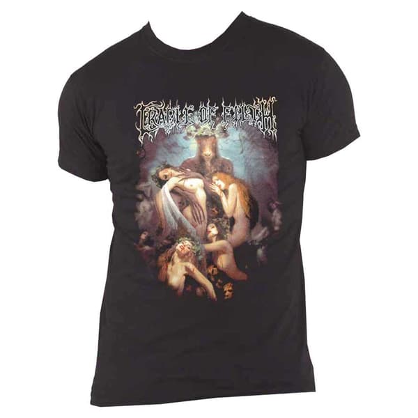 Cradle Of Filth T Shirt Hammer Of The Witches Band Logo Official Mens Black