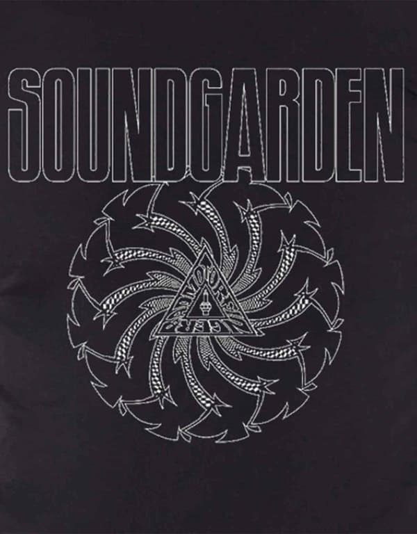 Soundgarden T Shirt Black Blade Motor Finger band logo Official Mens Black L