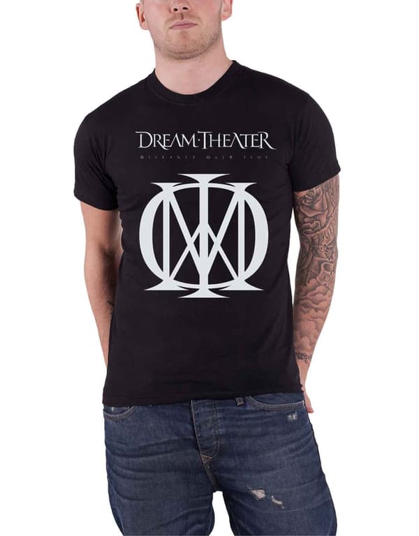 Dream Theater T Shirt Distance Over Time Band Logo Official Mens Black