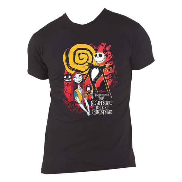 Nightmare Before Christmas T Shirt Ghosts Official Disney Mens Black
